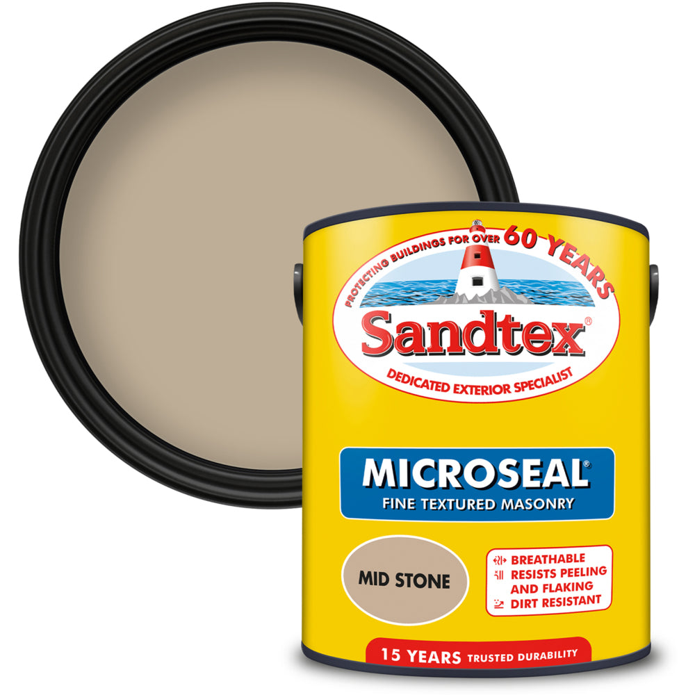 Sandtex Microseal Text Masonry Mid Stone 5L