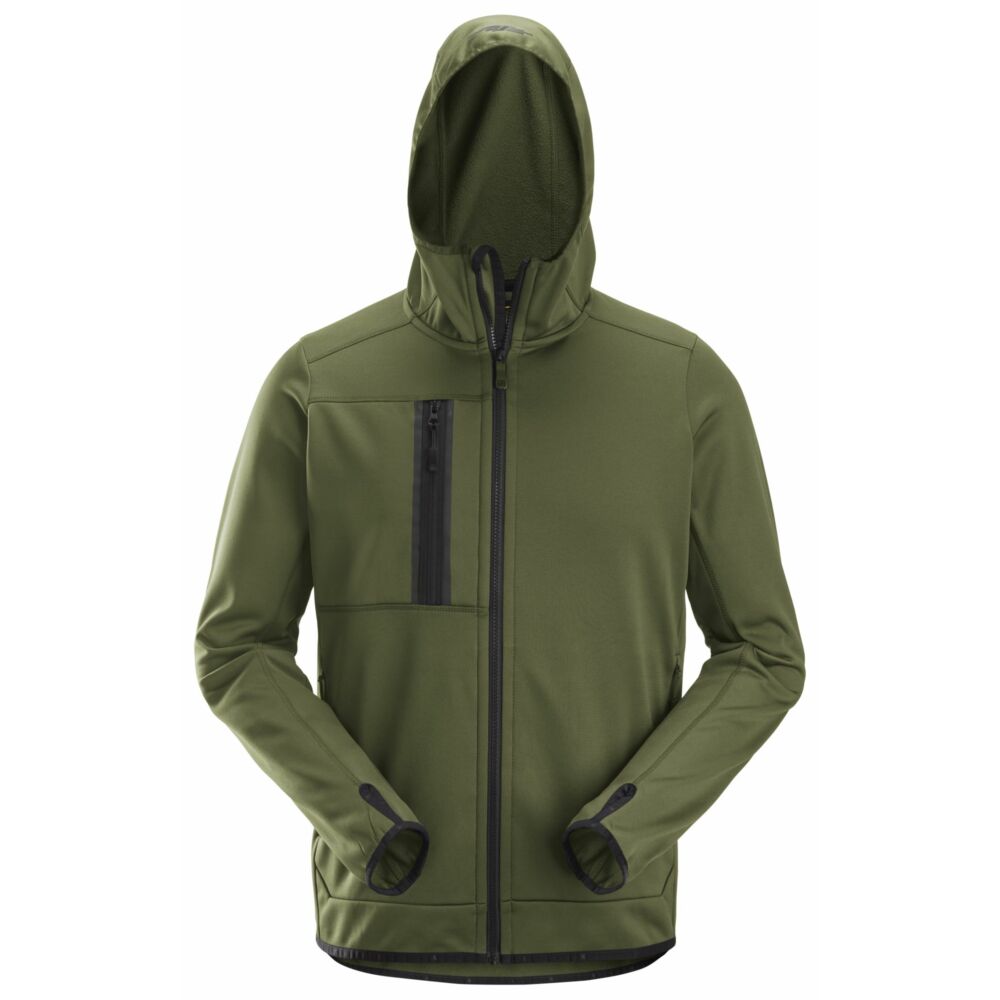 Snickers - AllroundWork, Full Zip Fleece Hoodie - Khaki Green