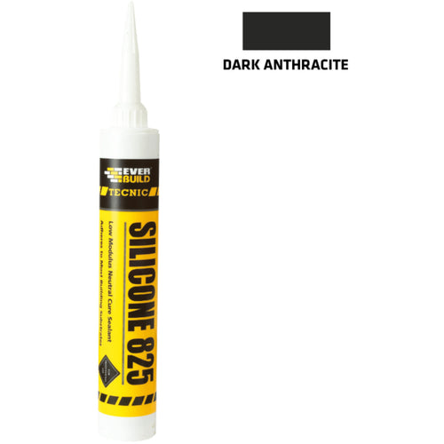 Everbuild Tecnic Silicone 825 Dark Anthracite - 380ml