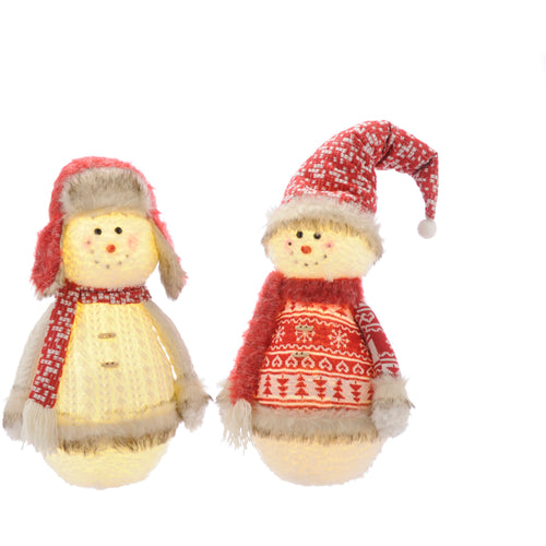 Light Up Standing Snowmen 57cm and 90cm  - 2 assorted