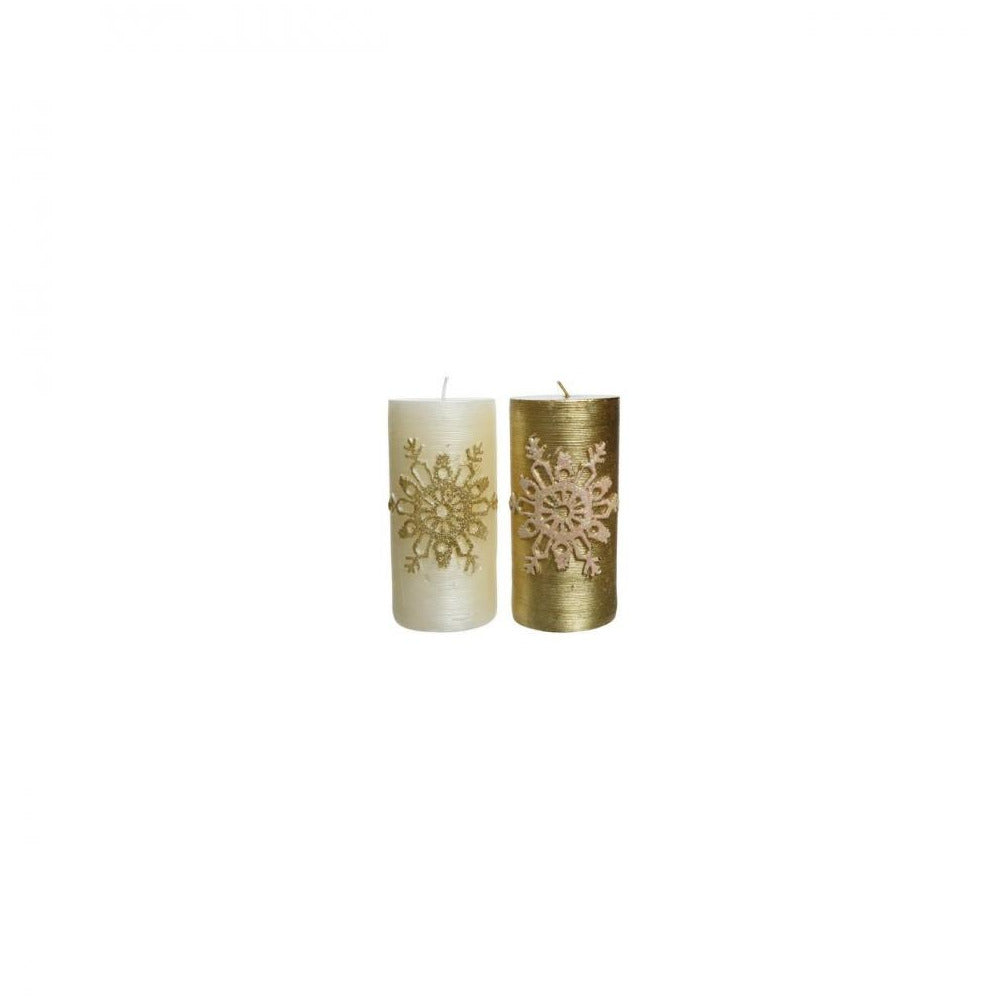 Wax Pillar Candle - 2 Assorted