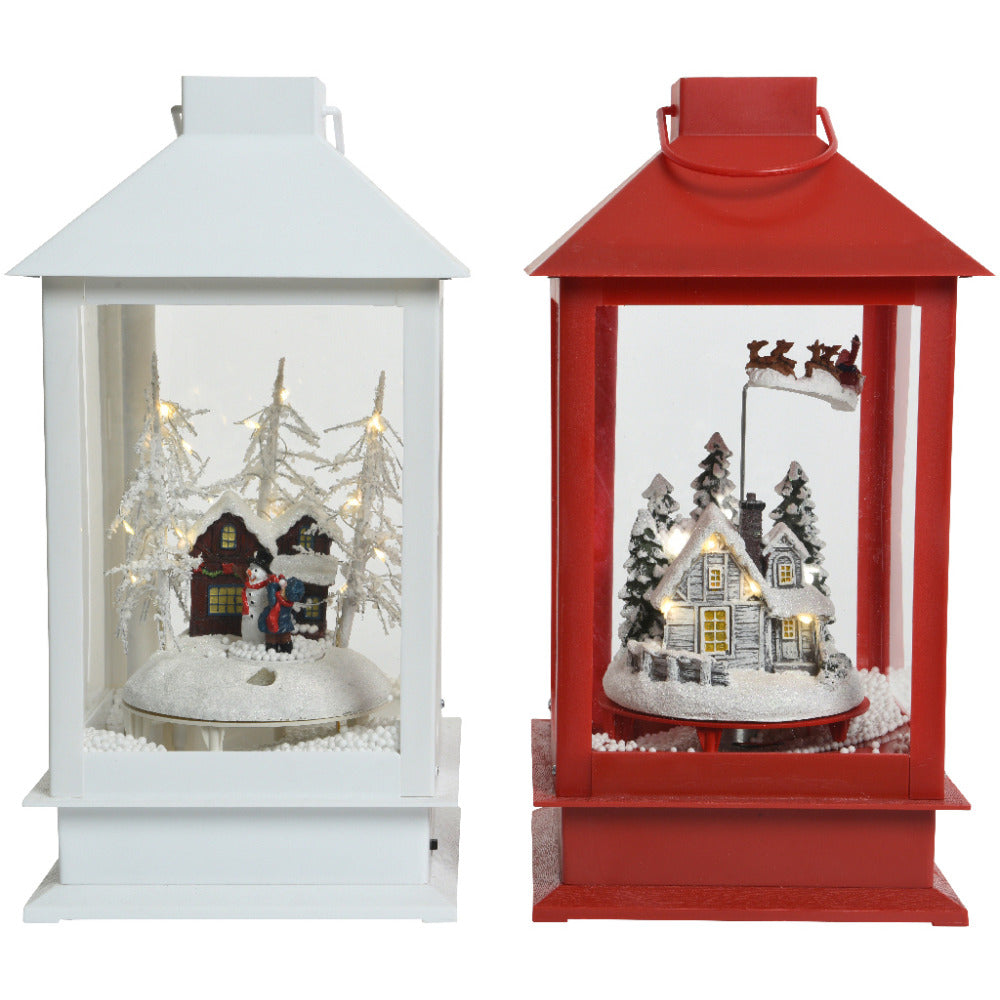 LED B/O Christmas Musical Lantern - 2 Assorted - 36cm