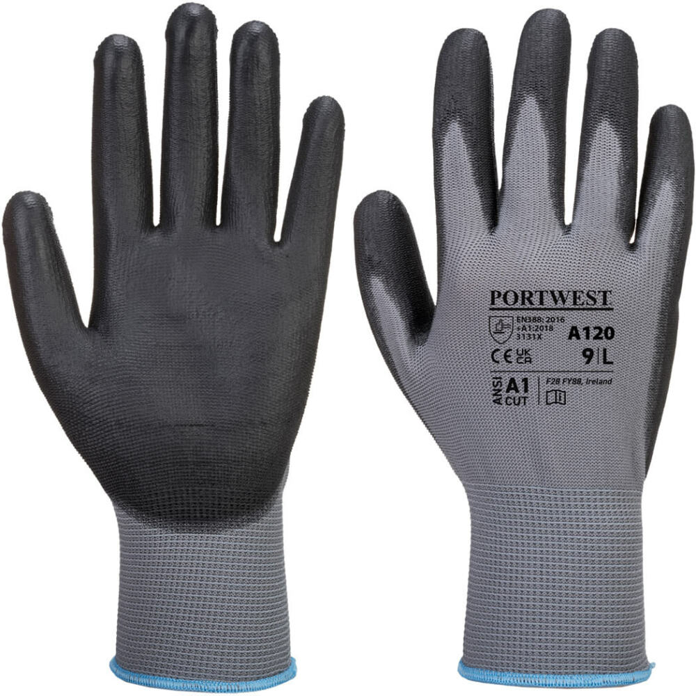 Portwest - PU Palm Glove - Grey/Black