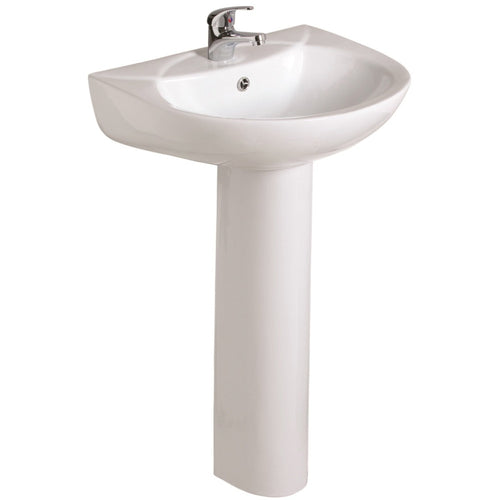 Strata Basin & Full Pedestal 1TH - 445 x 530mm