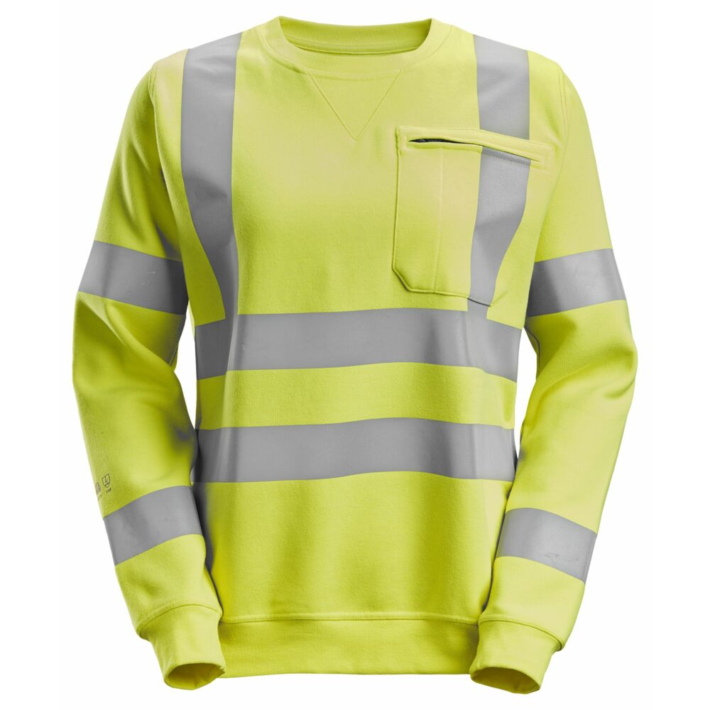 Snickers - Protecwork, Women's Sweatshirt, High-Vis Class 3/2 - High vis yellow
