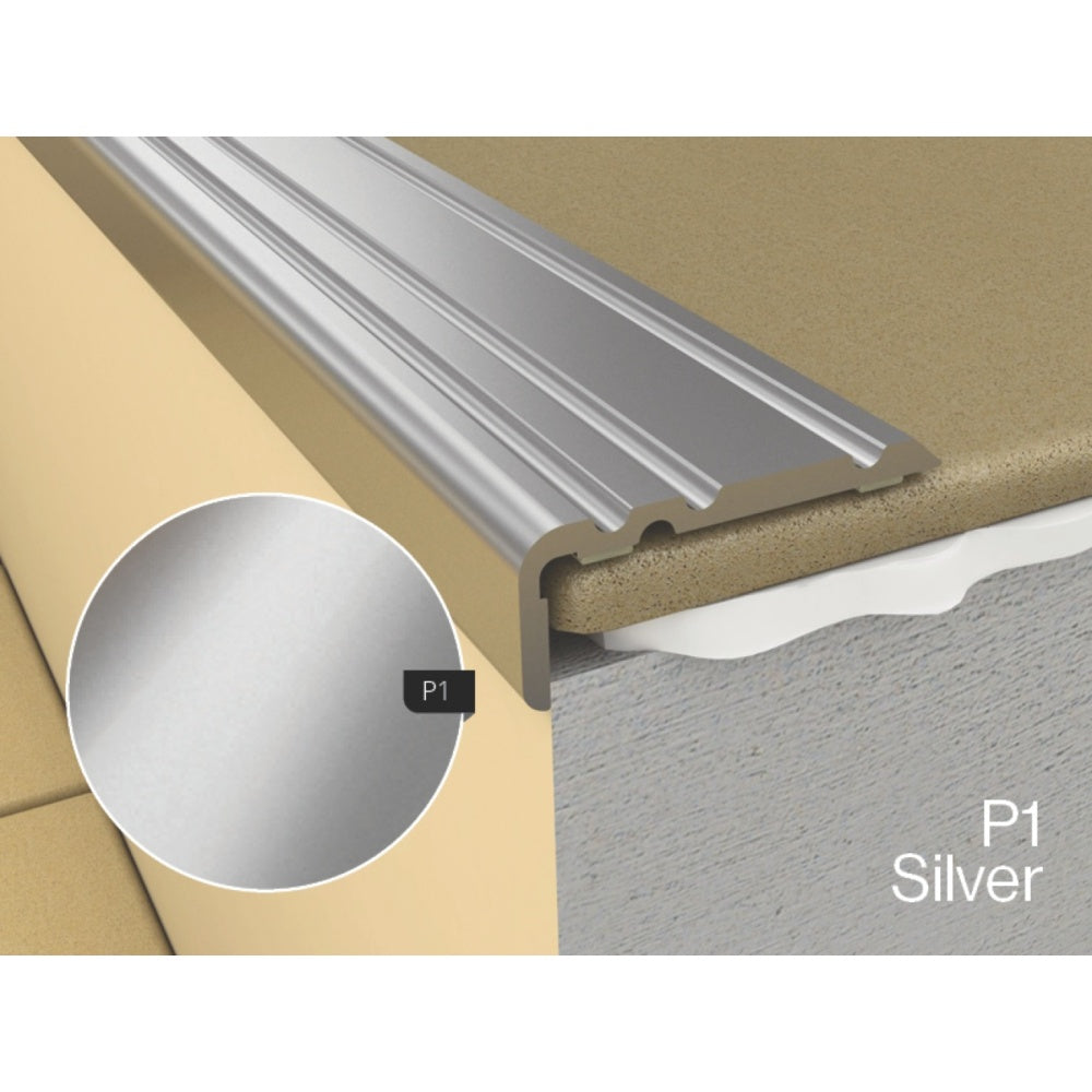 WRG 3 Flat Profile Self Adhesive P1 Silver 1800mm