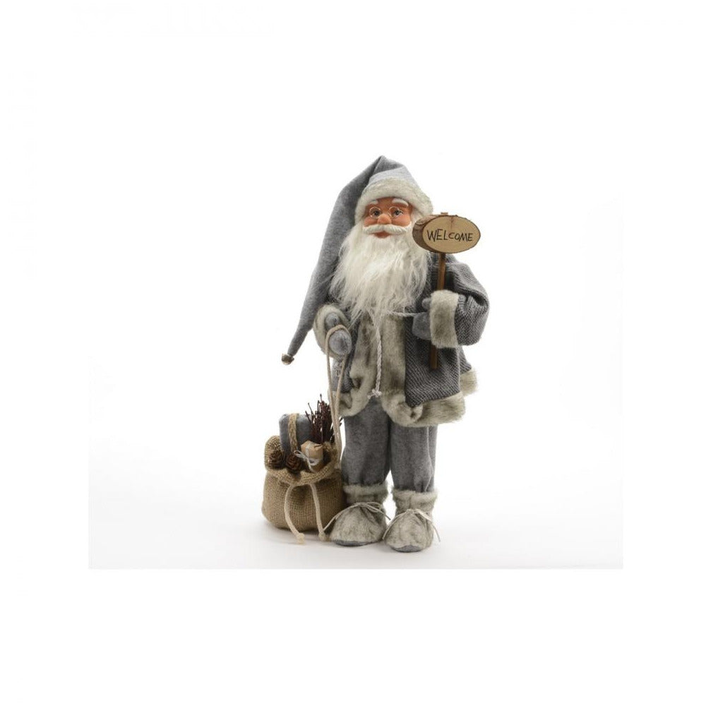 Decoris - Santa with Welcome Sign - 45cm