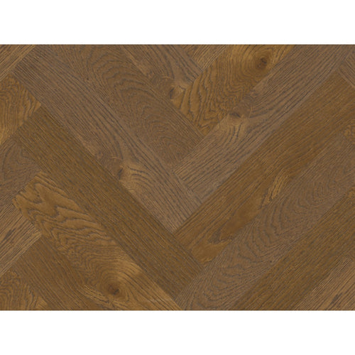 Whiteriver Herringbone Stamford Oak Stained, Brushed, Matt Lacquered Engineered Flooring 14mm