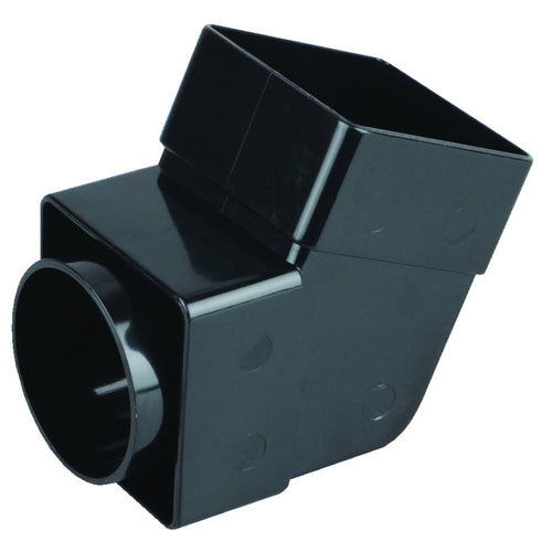 Rainwater SquareLine OsRSq PVC-U Offset Bend - Socket Black 61mm