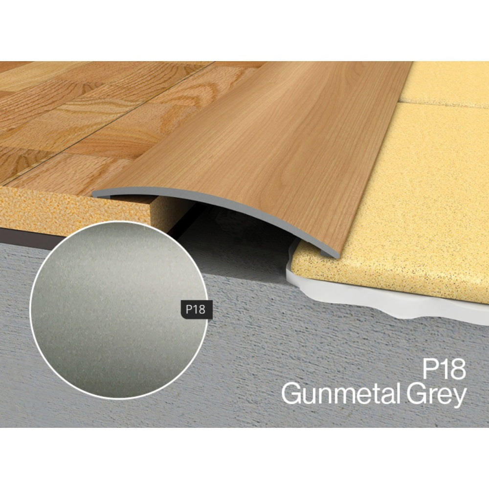 WRG 2 Flat Profile Self Adhesive P18 Gunmetal Grey 1800mm