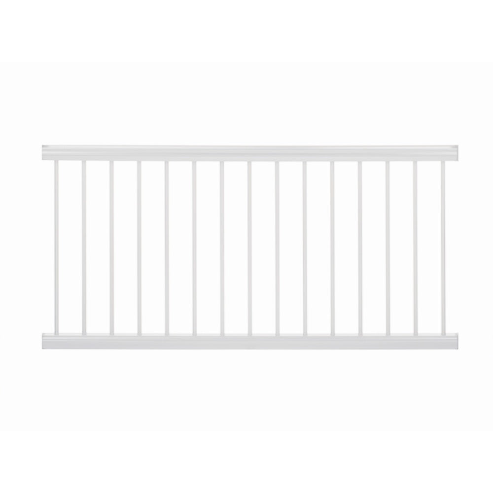 Ultrashield Pre-Assembled Straight Rail Section White for Composite Decking 1829mm x 1010mm