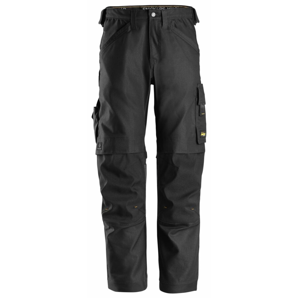 Snickers - AllroundWork, Canvas+ Stretch Work Trousers+ - Black\\Black