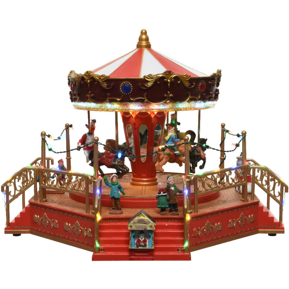 Micro LED Carousel Scene - 28cm