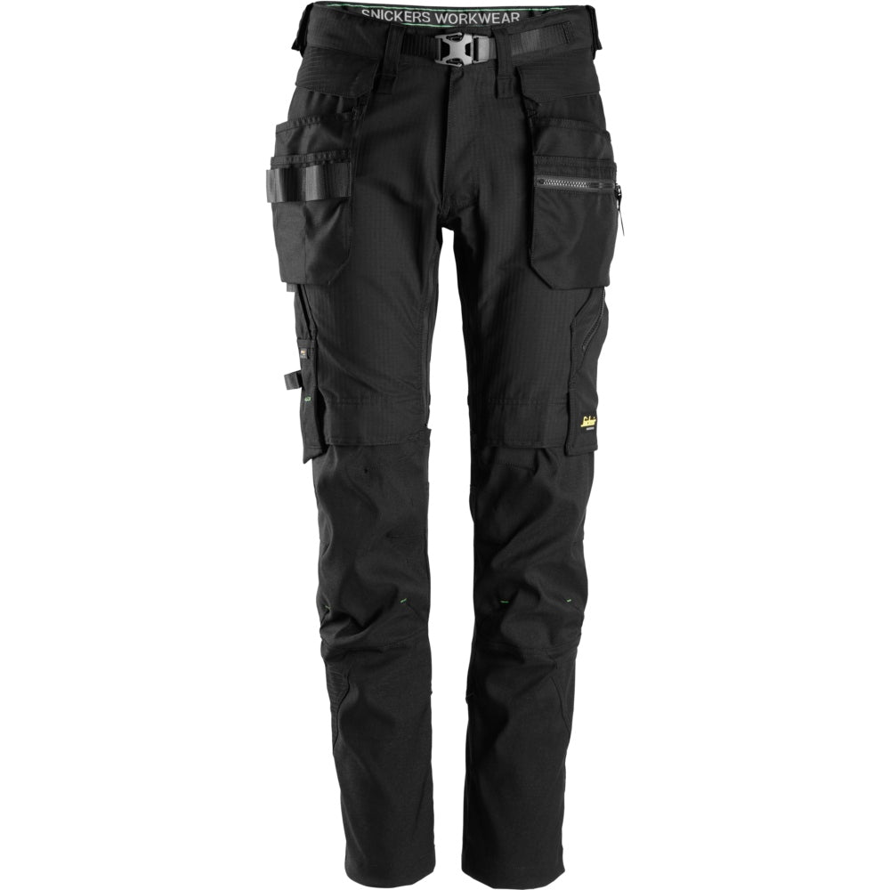 Snickers - FlexiWork, Work Trousers+ Detachable Holster Pockets - Black\\Black