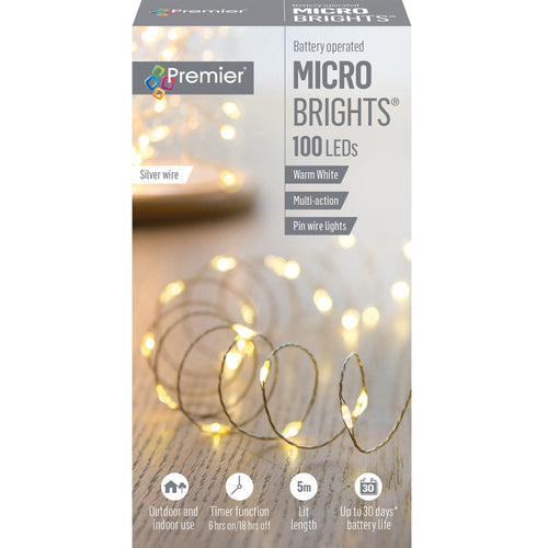 Premier - 100 LED B/O Multi-Action Microbrights - Warm White