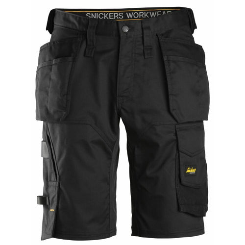 Snickers - AllroundWork, Stretch Loose Fit Work Shorts Holster Pockets - Black\\Black