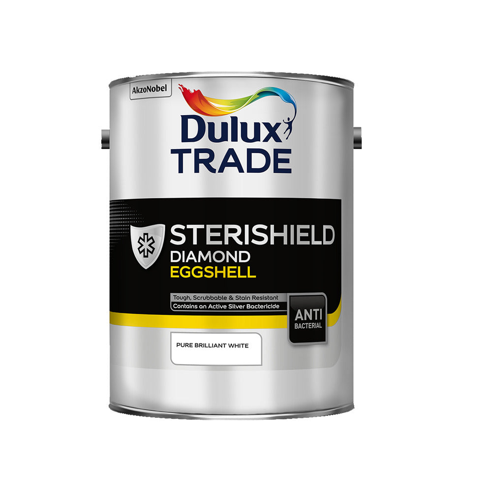 Dulux Trade Sterishield Diamond Eggshell Pure Brilliant White 5L