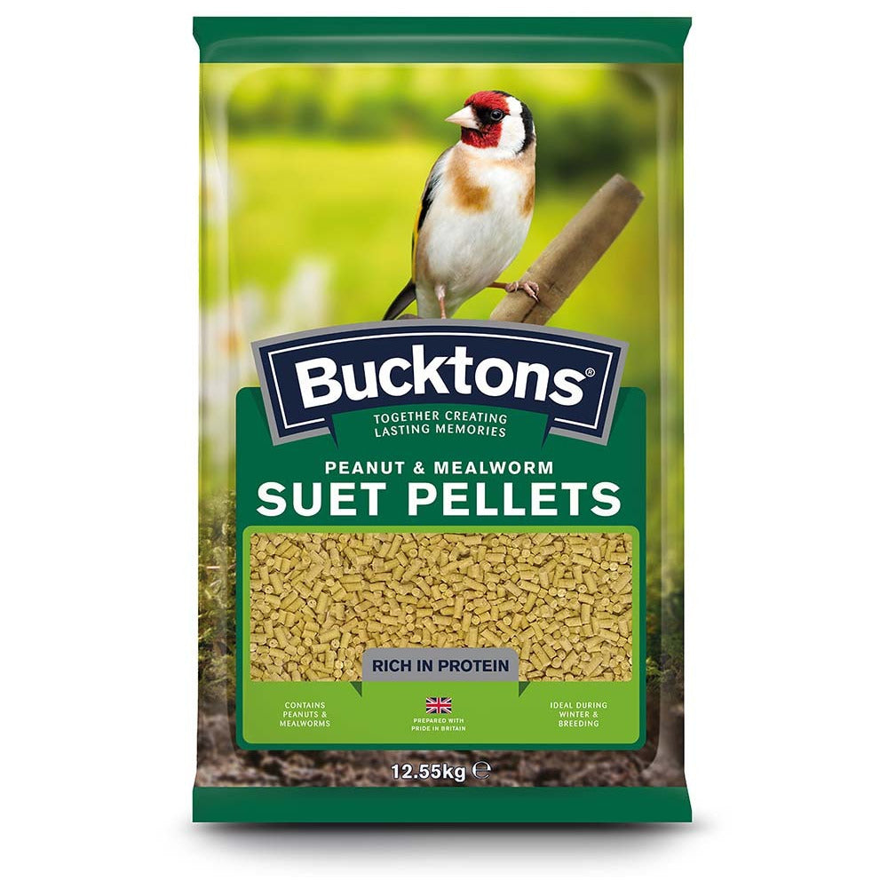 Bucktons Peanut & Mealworm Suet Pellets 12.55kg