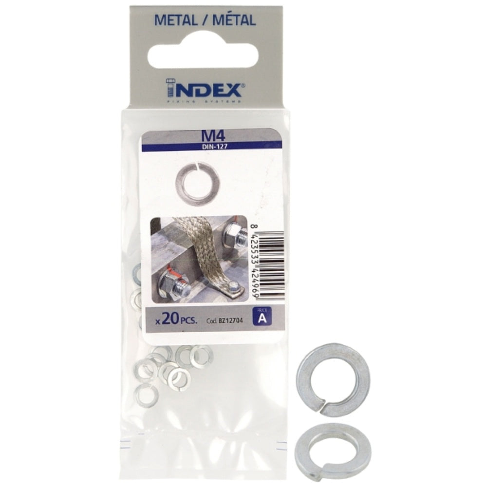 Index Prepack Spring Washer M5 Zinc Plated Pack20