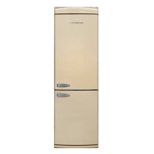 NordMende 605mm Freestanding Retro 1901mm Tall NoFrost Fridge Freezer Gloss Cream