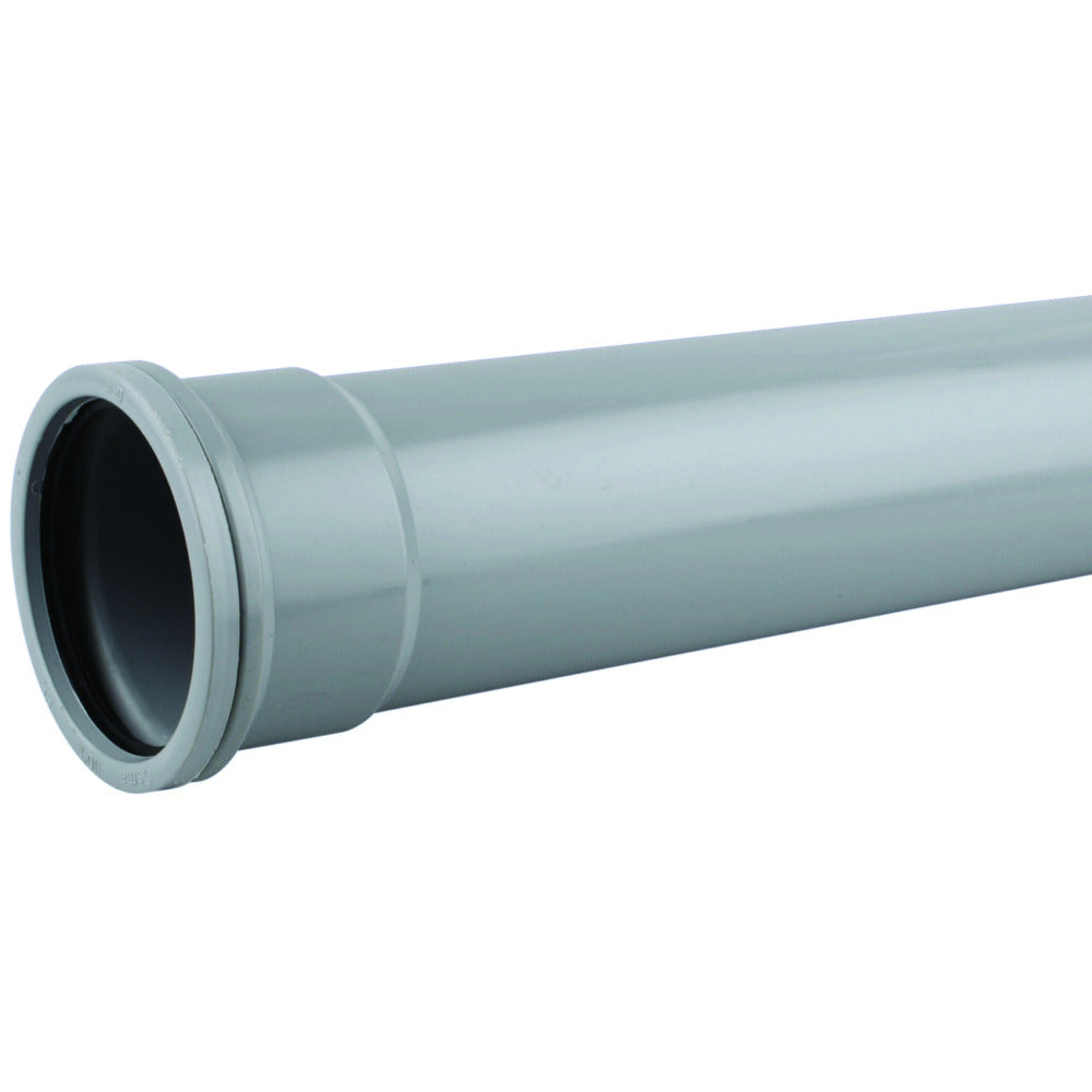 Wavin Soil OsmaS PVCU Pipe Grey 110mm L=3 S/S