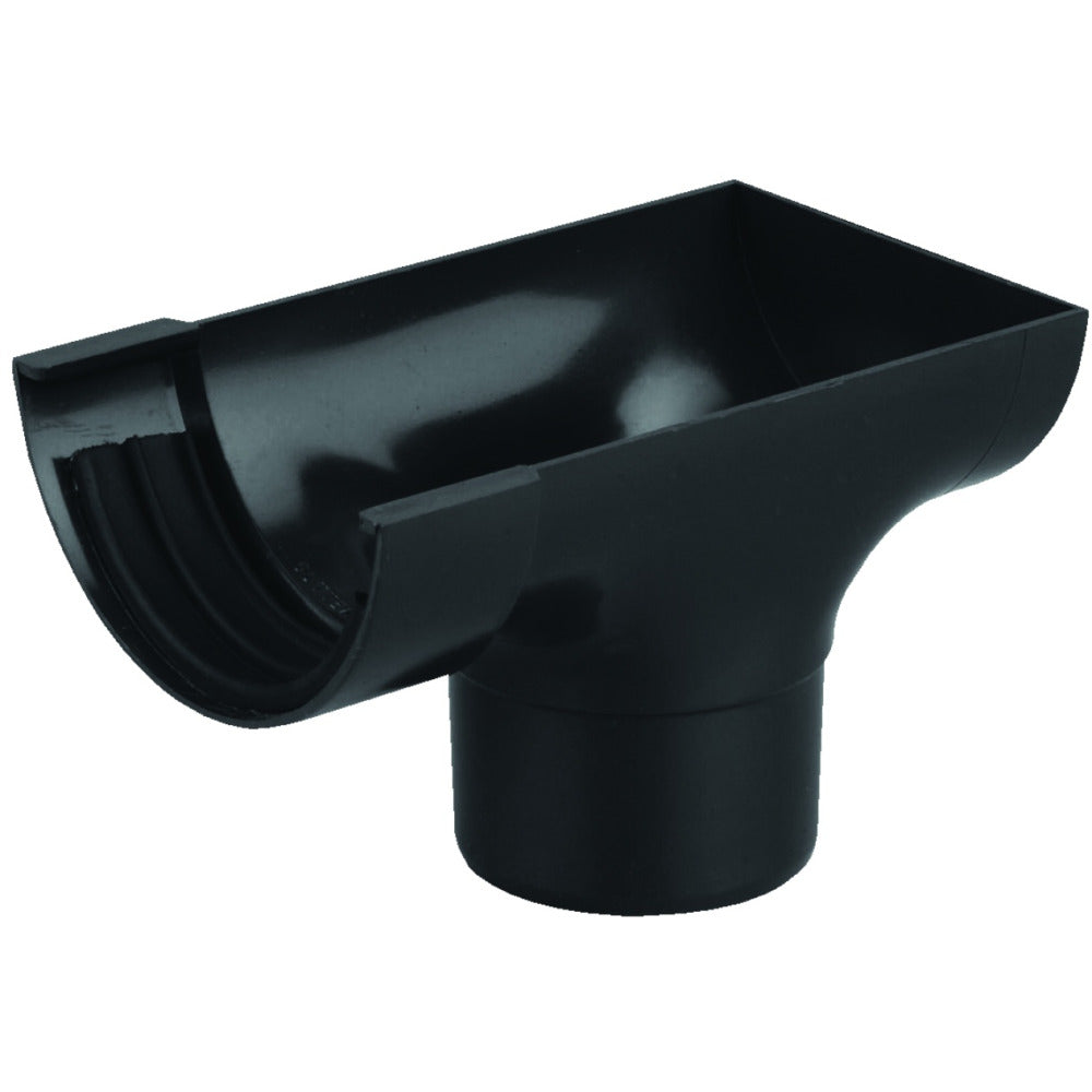 Rainwater RoundLine OsRRL PVC-U Stop end Outlet Black 112mm