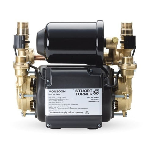 Monsoon Stuart Tuner Universal 3.0 bar Twin Shower Pump