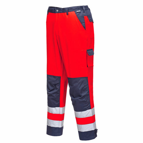 Portwest  - Lyon Hi-Vis Trouser - Red/Navy