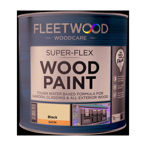 Fleetwood Super-Flex Wood Paint Satin Black 2.5L