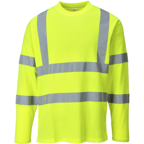 Portwest  - Hi-Vis Long Sleeved T-Shirt - Yellow