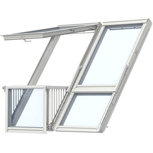 Velux Triple Roof Balcony, Slate flashing