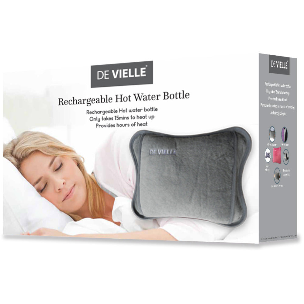 DeVielle Rechargeable Hot Water Bottle Grey