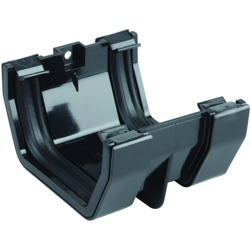 Rainwater SquareLine OsRSq PVC-U Gutter Jointing Bracket Black 100mm