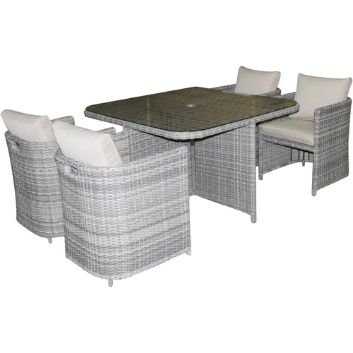 Capri 4 Seater Cube Set with 4 Stools