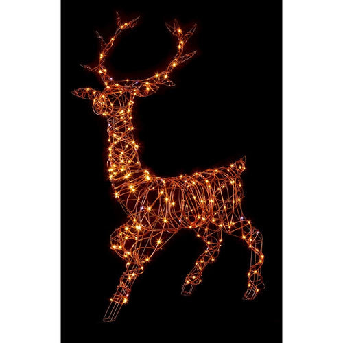 Premier - LED Pin Wire Rattan Stag - 1.4m