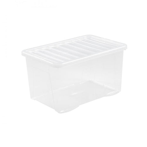 Wham - Crystal Storage Box and Lid Clear - 60ltr - Clear