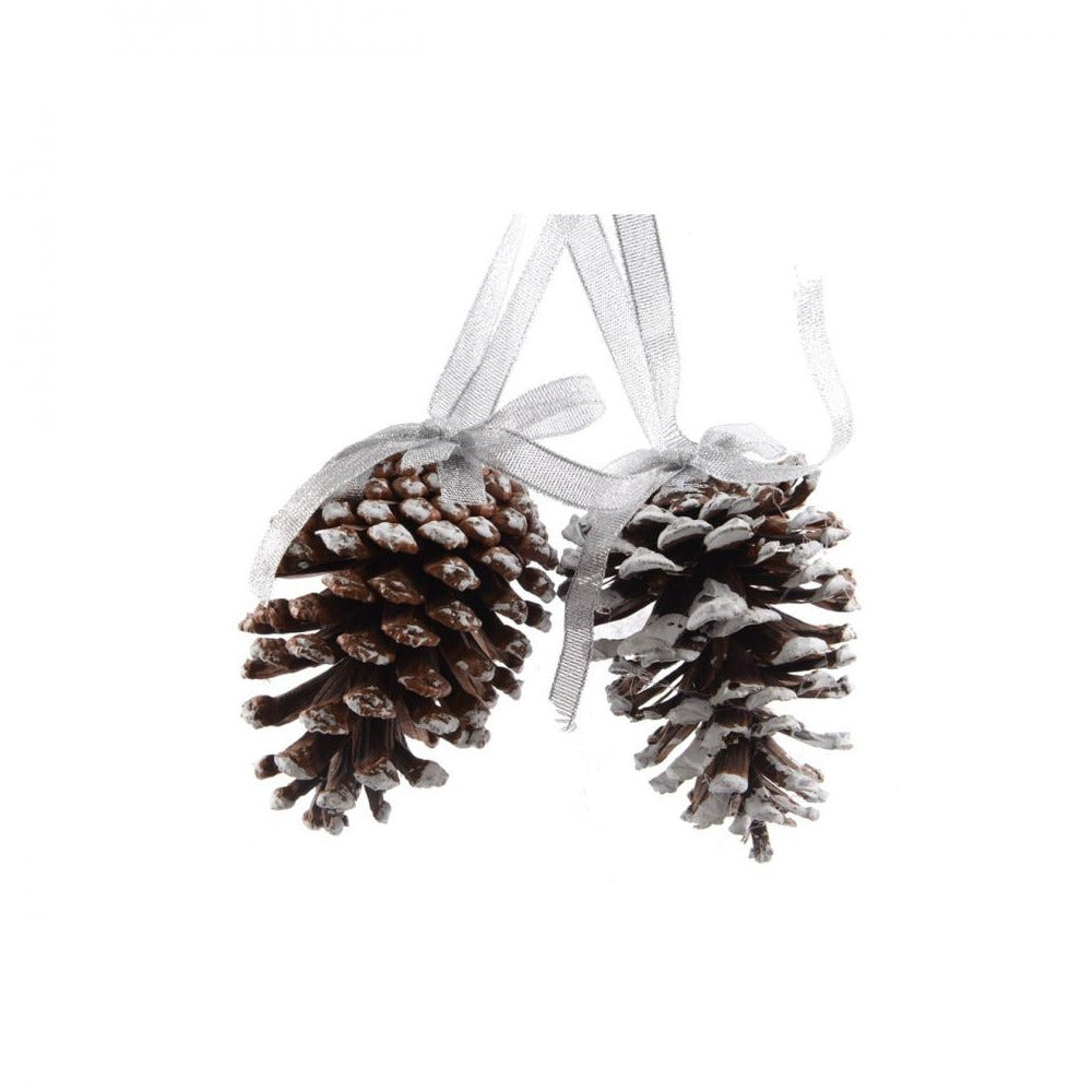 Decoris - Glitter Hanging Pine Cones 15cm