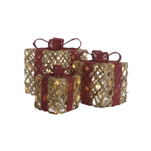 Lumineo - Set of 3 LED Rope Gift Box