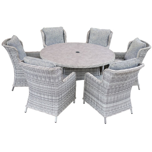 PROMO  6 Seater Round Dining Set - 1.5m