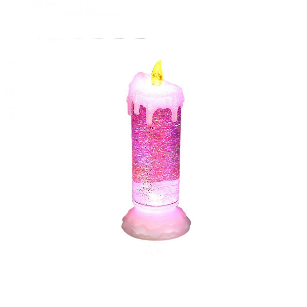 Snowtime - Magic Water Glitter Candle  - 24cm