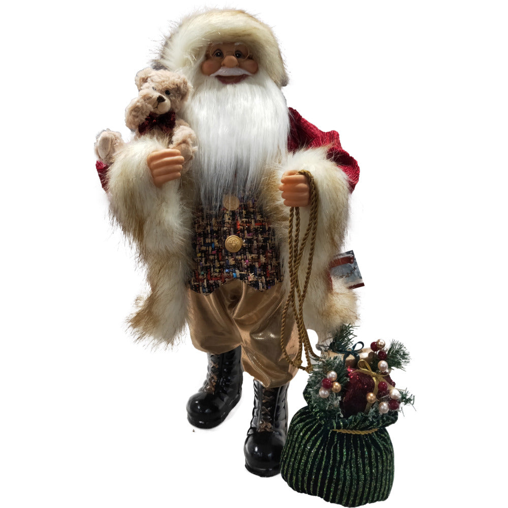 Standing Santa Dark Red - 60cm