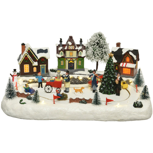 LED  Christmas Village Scene - 19cm