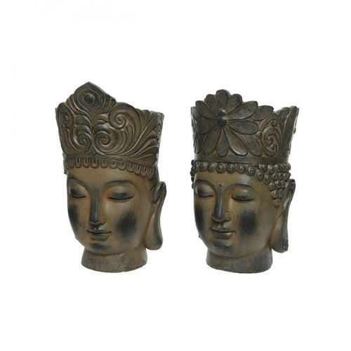 Kaemingk B.V - Buddha Head Planter - 2 Assorted 49cm