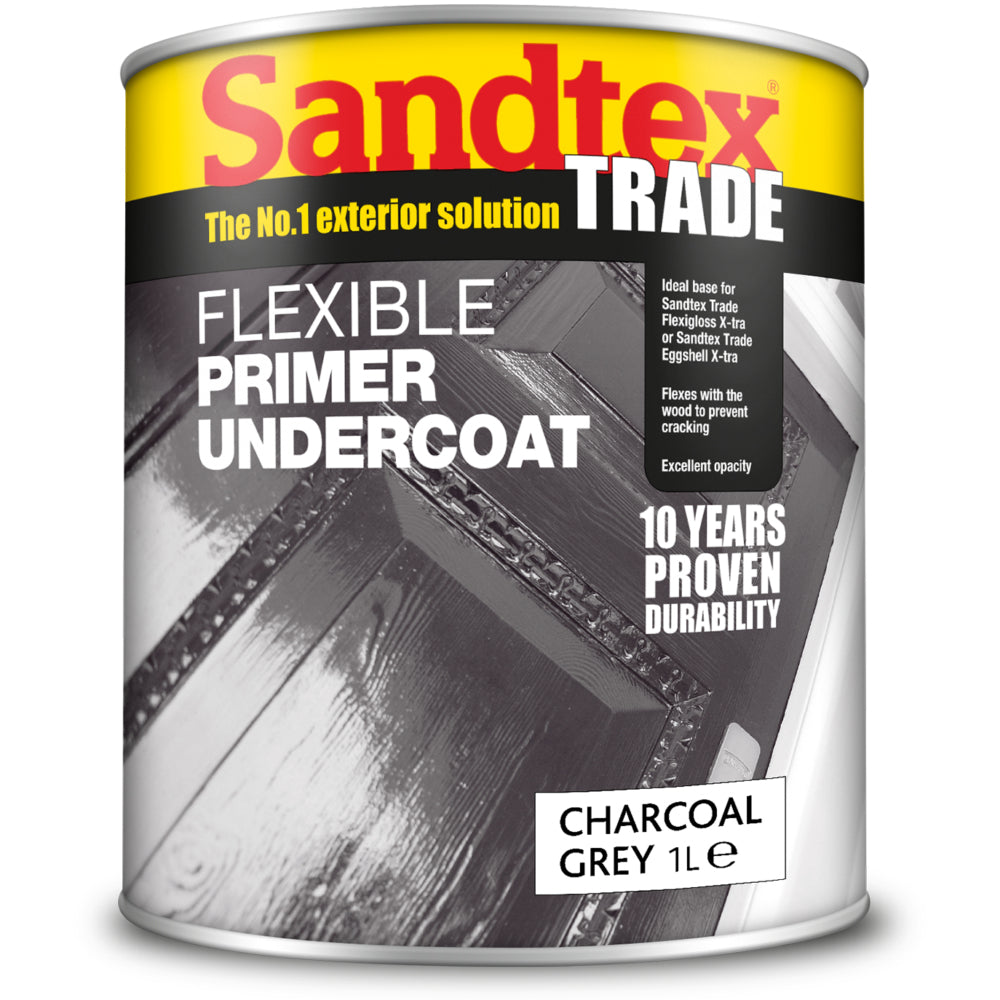 Sandtex Trade Flexible Primer Undercoat Charcoal Grey 1L