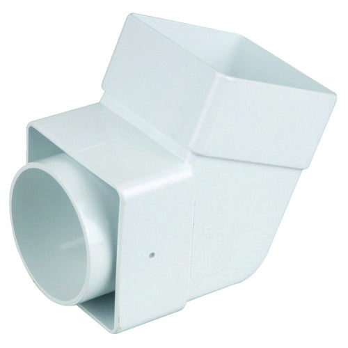 Rainwater SquareLine OsRSq PVC-U Offset Bend - Socket White 61mm