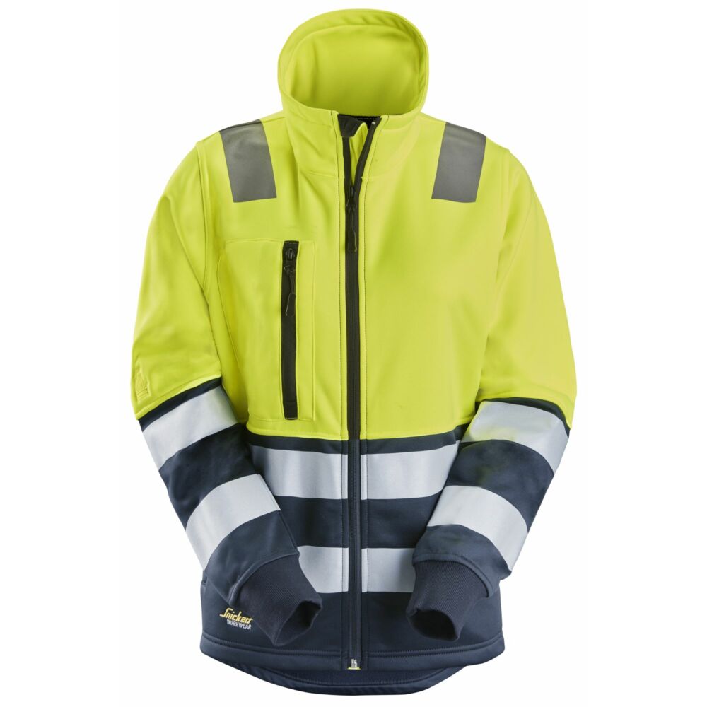Snickers - High-Vis, Class 2 Women's Full Zip Jacket - High Visibility Yellow - Navy