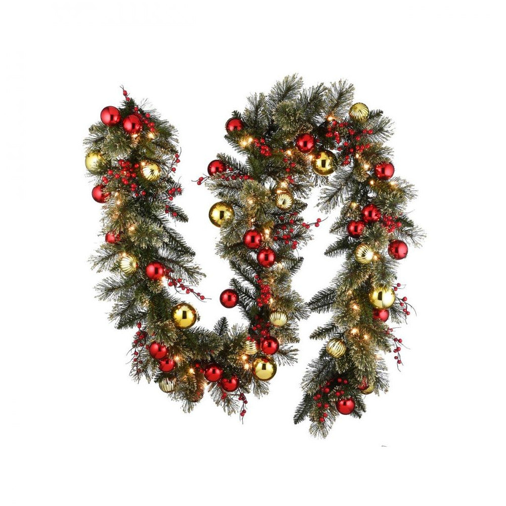 National Tree Company - Dakota Pine Pre-Lit Garland - 9ft x 12in