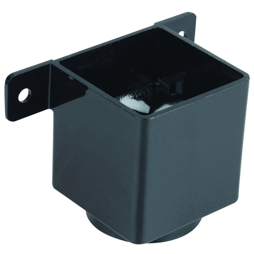 Rainwater SquareLine OsRSq PVC-U Pipe Connector & Bracket Black 61mm