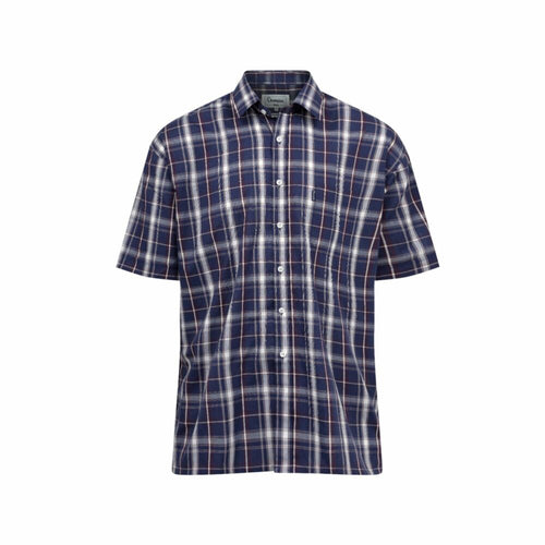 Champion Whitby Polycotton Short-Sleeved Shirt Navy - XXL