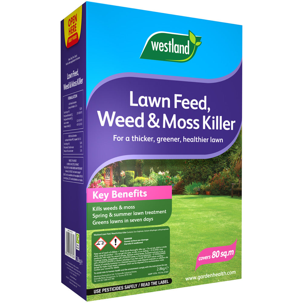 Westland Lawn Feed, Weed and Moss Killer 80m²